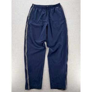 Nike Track Pants Men XL Navy Athletic Trackies Zip Ankle Swoosh Athleisure Y2K